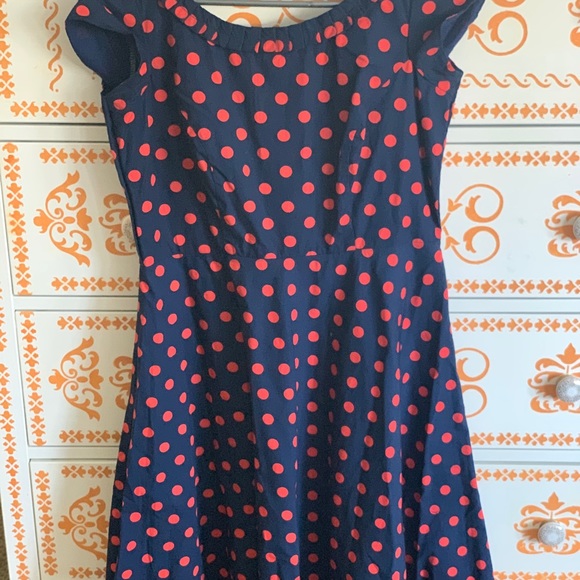 Cotton polka dot dress (handmade) - Picture 1 of 4